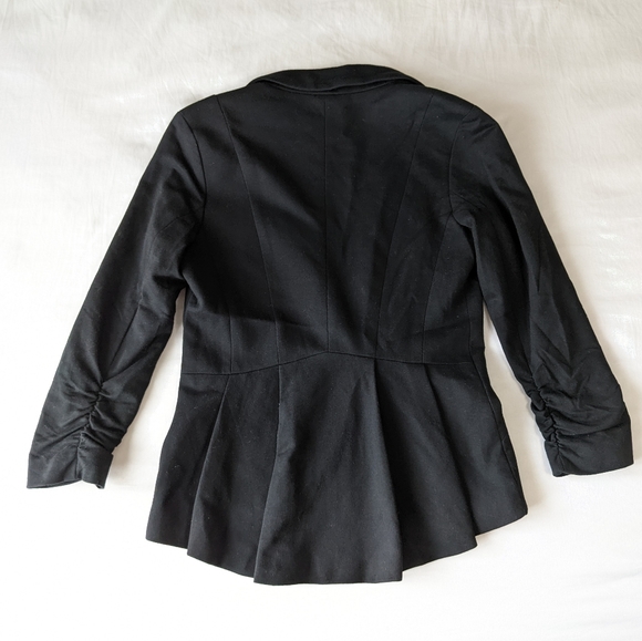 Gibson Black Blazer Jacket Flared Back Cinched Sleeves Women's Size Small - Picture 7 of 8